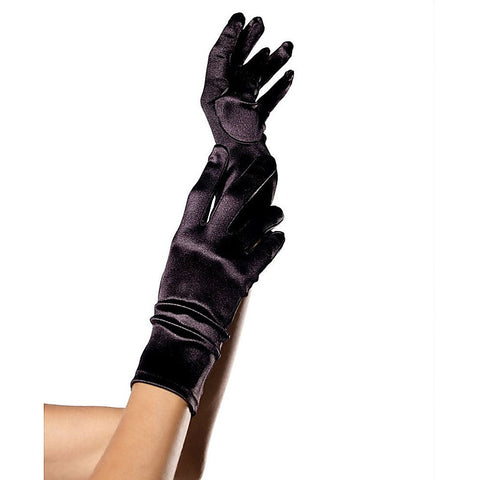 Wrist Length Satin Gloves by Leg Avenue