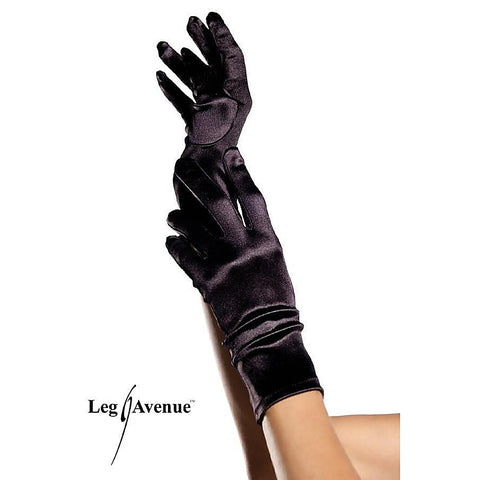 Wrist Length Satin Gloves by Leg Avenue