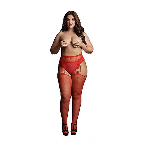 Suspender Rhinestone Pantyhose by Shots Toys