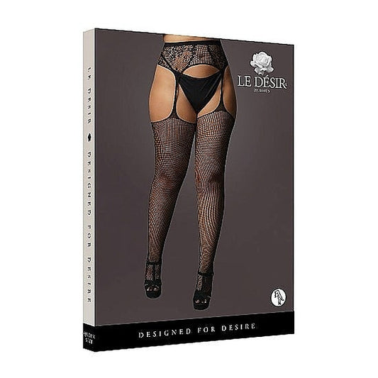 Fishnet and Lace Garterbelt Stockings by Shots Toys
