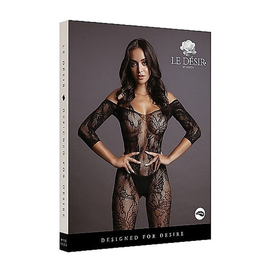 Lace Sleeved Bodystocking by Shots Toys