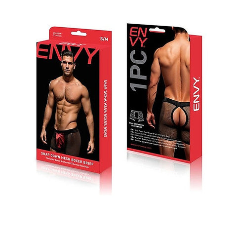 Snap Down Mesh Boxer Brief by Envy Menswear