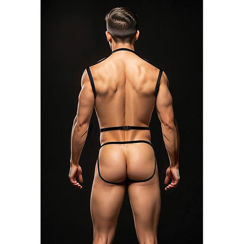 Provocative Wetlook Chest Harness Set by Envy Menswear