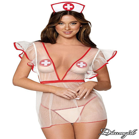 Nurse Me Good Seductive Lingerie Set by Dream Girl Lingerie