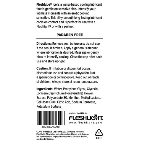 Fleshlube Ice Water Based Lubricant by Fleshlight