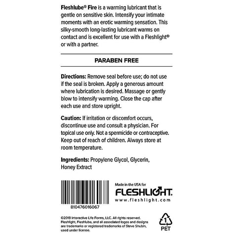 Fleshlube Fire Water Based Lubricant by Fleshlight