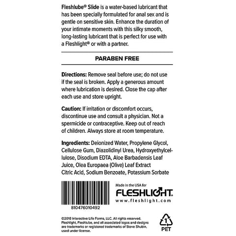Fleshlube Slide Water Based Anal Lubricant by Fleshlight