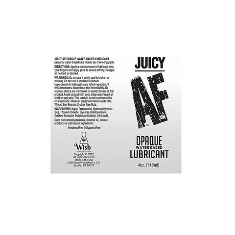 Juicy AF - Waterbased Opaque Lubricant by Little Genie