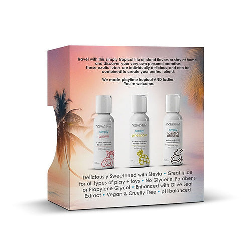 Wicked Simply Tropical Trio Flavoured Water Based Lubricants