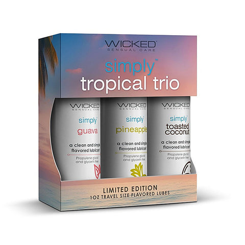 Wicked Simply Tropical Trio Flavoured Water Based Lubricants