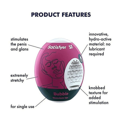 Bubble Mens Masturbator Egg by Satisfyer