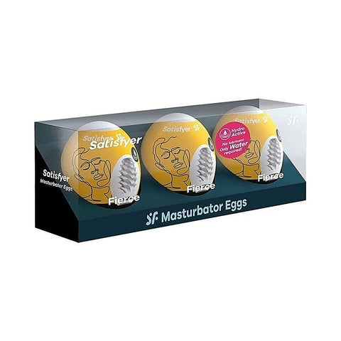 Fierce 3 Pack Male Masturbator Eggs by Satisfyer