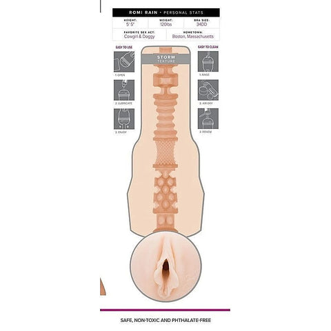 Romi Rain Storm Realistic Vagina Stroker by Fleshlight