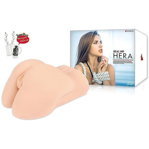 Real Hip Hera Masturbator with Two Way Massager by Kokos