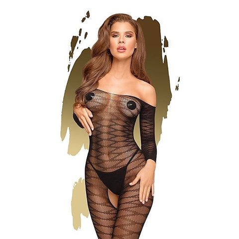 Dreamy Diva Sheer Bodystocking With Open Crotch