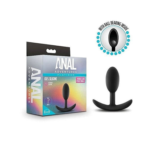 Anal Adventures Platinum Vibra Slim Plug by Blush Novelties