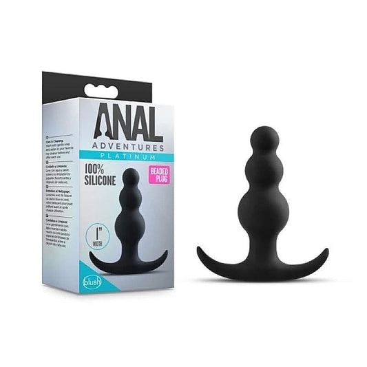 Anal Adventures Platinum Beaded Plug by Blush Novelties