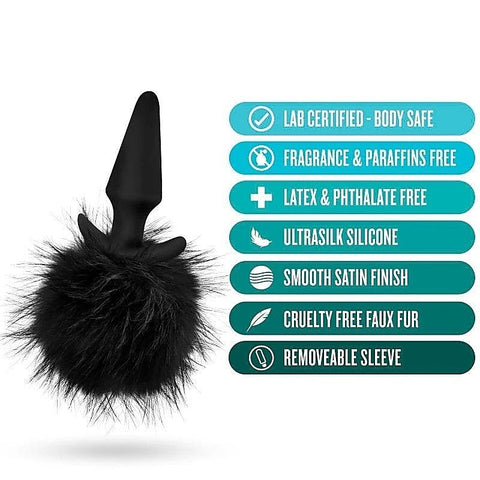 Anal Adventures Platinum Rabbit Tail Plug by Blush Novelties