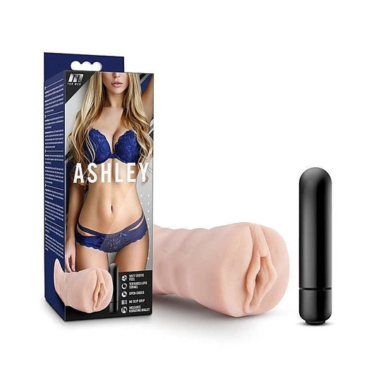 Lifelike Ribbed Vibrating Masturbator by Blush Novelties