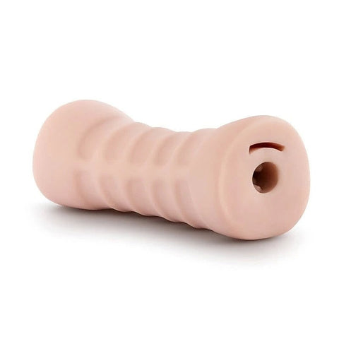 Lifelike Ribbed Vibrating Masturbator by Blush Novelties