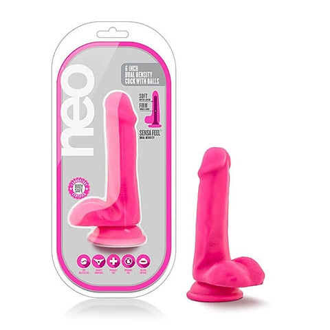 Neo 6" Dual Density Cock + Balls by Blush Novelties