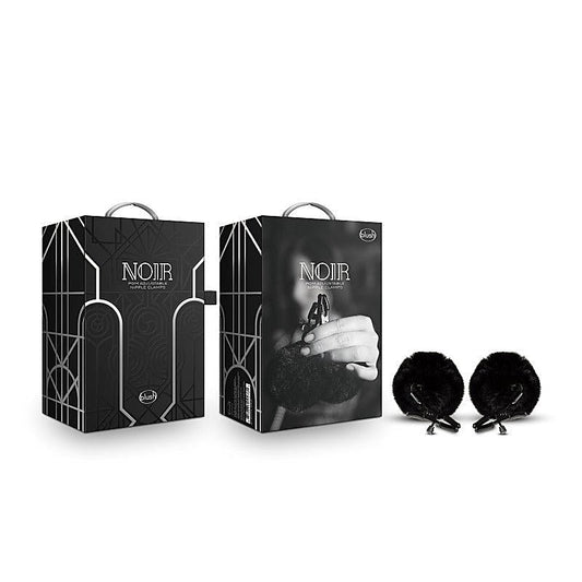 Noir Pom Adjustable Nipple Clamps by Blush Novelties