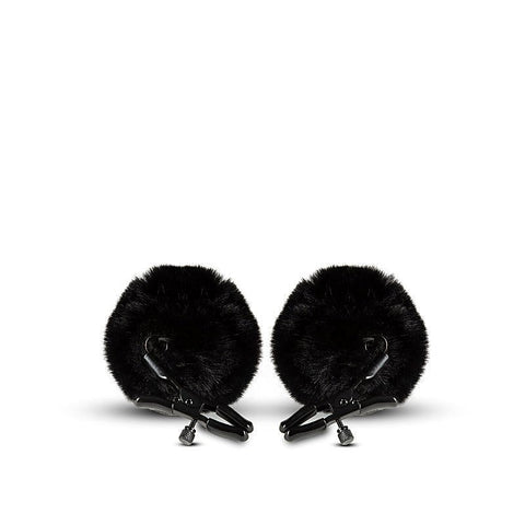 Noir Pom Adjustable Nipple Clamps by Blush Novelties