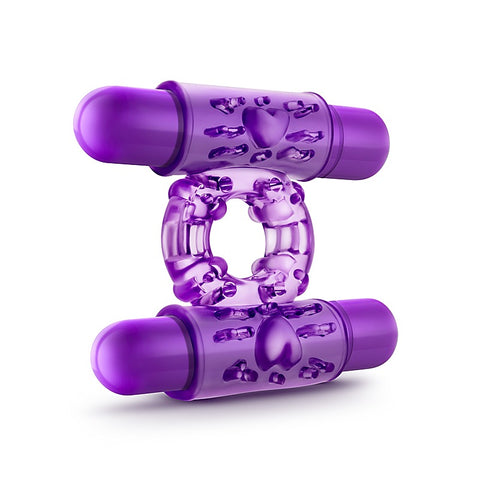 Play With Me Double Play Dual Vibrating Cock Ring