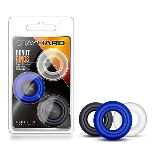 Stay Hard Donut Cock Ring Set by Blush Novelties