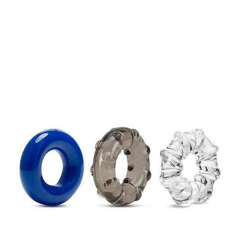 Stay Hard Triple Stretch 3 Pack Cock Rings