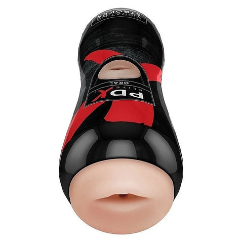PDX Elite Vibrating Oral Sex Realistic Mens Stroker
