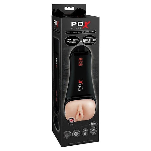 PDX Elite Talk-Back Vibrating Super Stroker