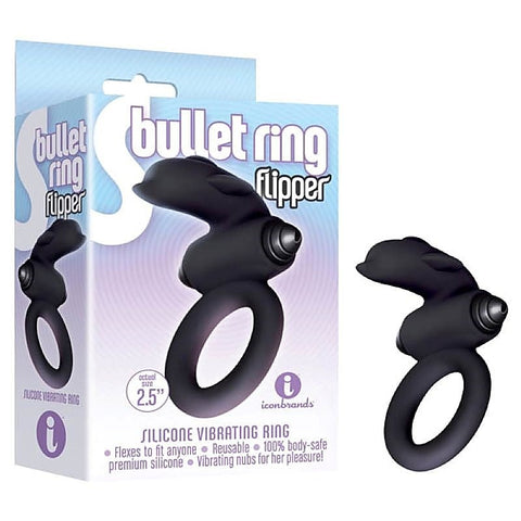 The 9's S-Bullet Cock Ring Flipper by Icon Brands