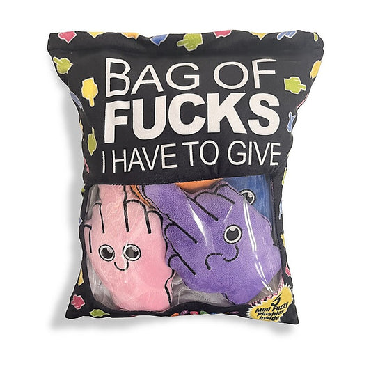 Bag of Fucks I Have to Give Plushy Pillow by Little Genie