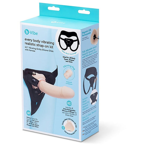 Every Body Vibrating Realistic Strap-On Kit by B-Vibe