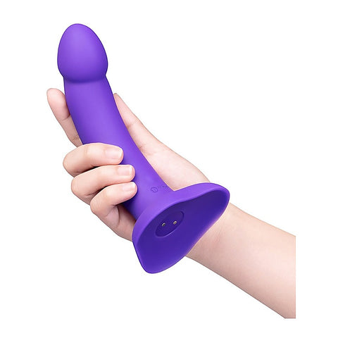 Vibrating Curved Silicone Dildo Strap-On Kit by B-Vibe