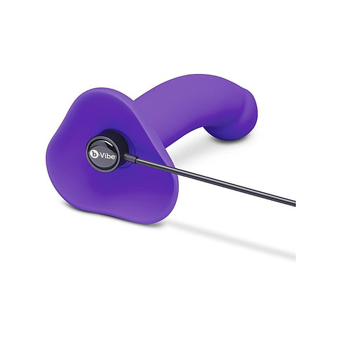 Vibrating Curved Silicone Dildo Strap-On Kit by B-Vibe