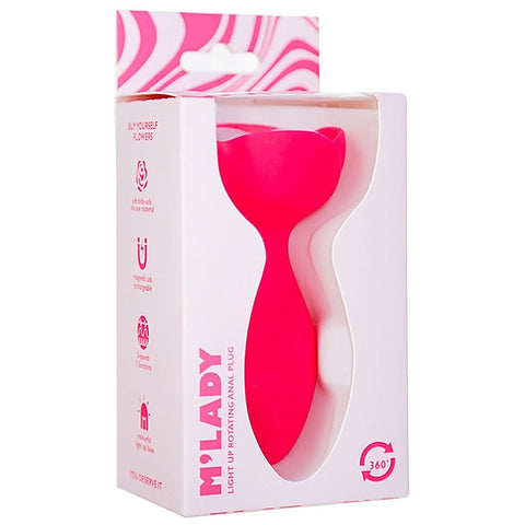 M-Lady Light Up Rotating Anal Plug by BMS Factory