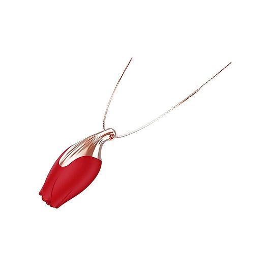 Patina Vibrating Rose Necklace Clit Vibe by Full Circle