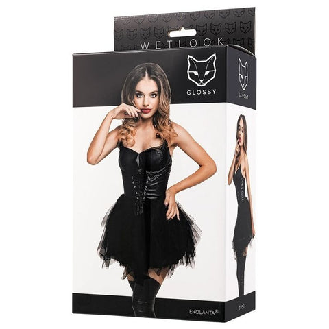 Glossy Elisia Noir Wetlook Dress by ToyFa
