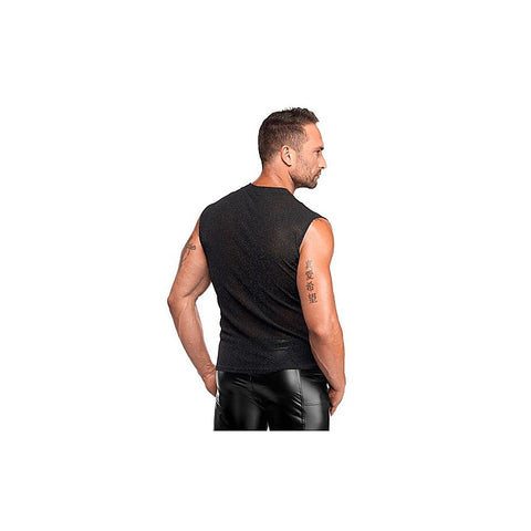 Onyx Skin Sleeveless Cut Tank by Noir Handmade