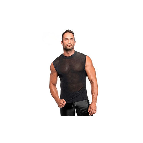 Onyx Skin Sleeveless Cut Tank by Noir Handmade