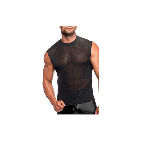 Onyx Skin Sleeveless Cut Tank by Noir Handmade