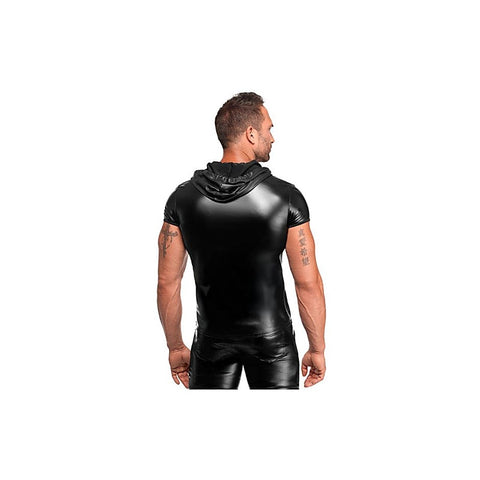 Vexen Hooded Powerwetlook T-Shirt by Noir Handmade