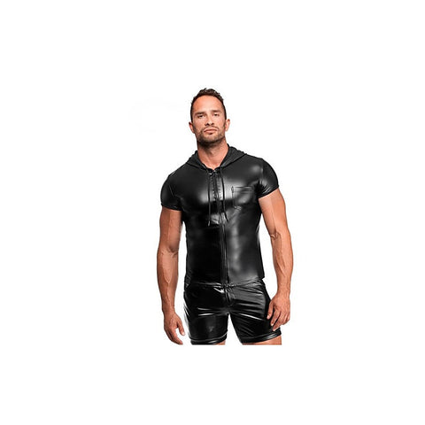Vexen Hooded Powerwetlook T-Shirt by Noir Handmade