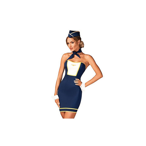 4 Piece Sexy Womens Stewardess Uniform by Obsessive