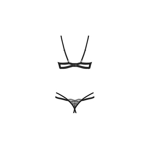 Nutris 2 Piece Crotchless Bra Panty Set by Obsessive