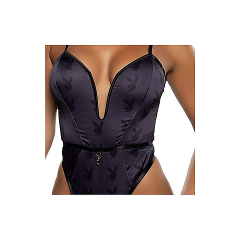 Blackout Bunny Sexy Womens Romper by Playboy Lingerie