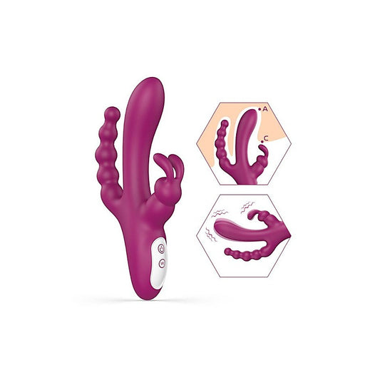 Joker Triple Ecstasy Couples Vibrator by S-Hande