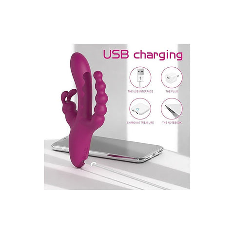 Joker Triple Ecstasy Couples Vibrator by S-Hande